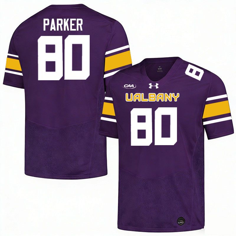 UAlbany Great Danes #80 Brian Parker College Football Jerseys,Uniforms-Purple